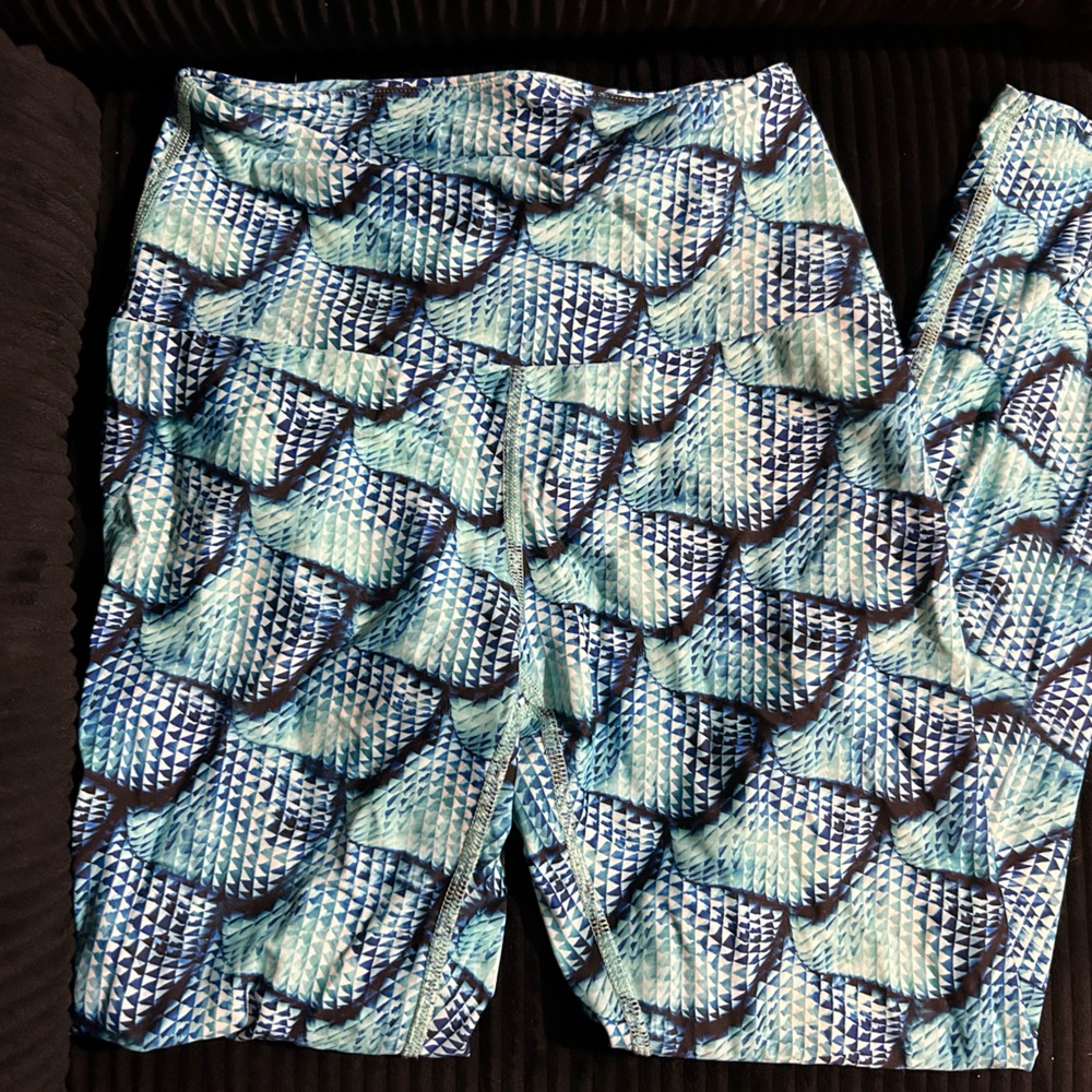Blue Scale Pattern Swim Coverup